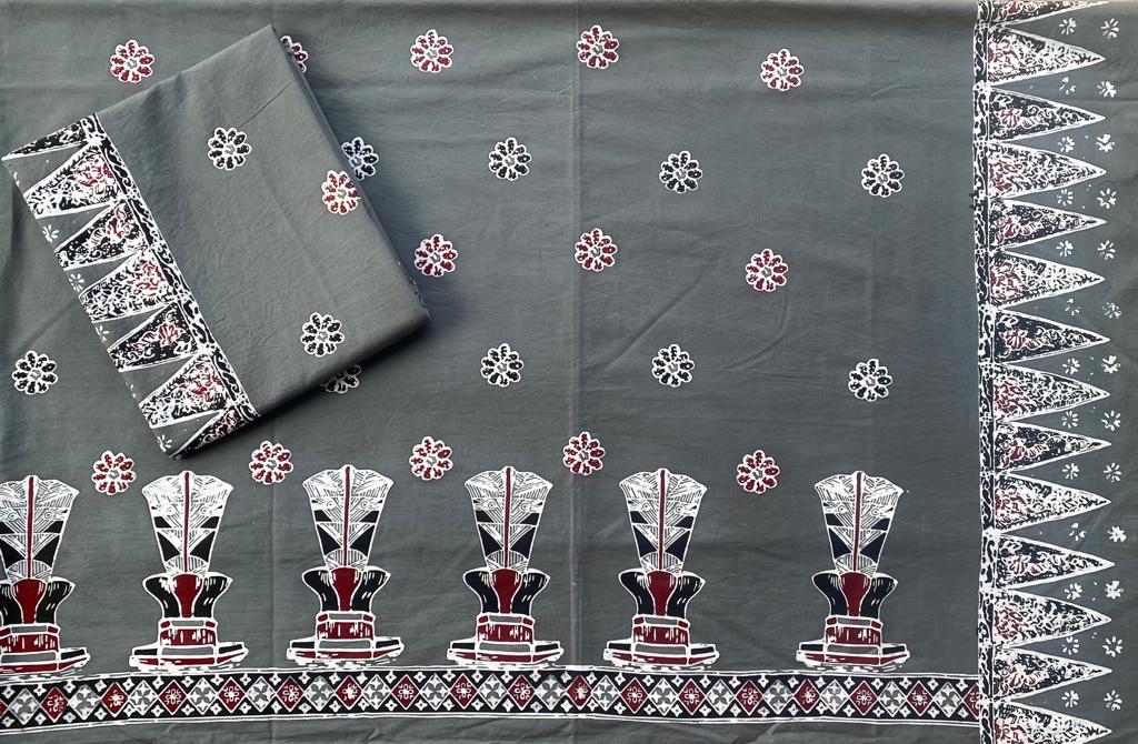 Batik Motif Warna Abu